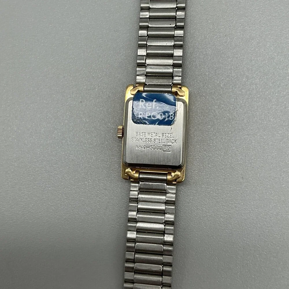 Vintage Lorus V810 Womens Watch 16mm Gold Dial Gold Tone Bracelet New Battery